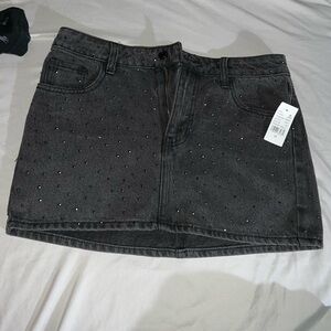 PacSun Gray Sequin Mini Skirt Casual Night Out